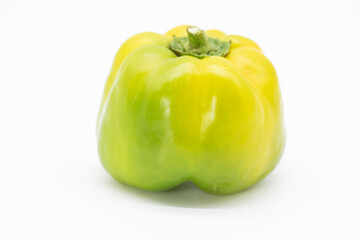 fresh bell peppers or capsicum isolated on white background.