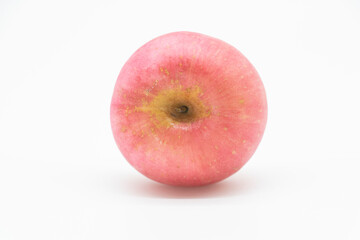 fresh red apple close up isolate on white background
