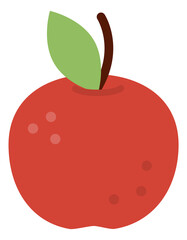 Apple icon. Healthy snack. Fresh red fruit