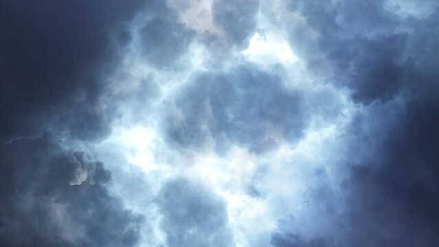 Thunderstorm Was Occurring Inside The Thick Cumulonimbus Cloud