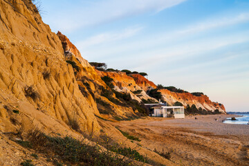 Beautiful landscape of Falesia Beach in Algarve, Portugal