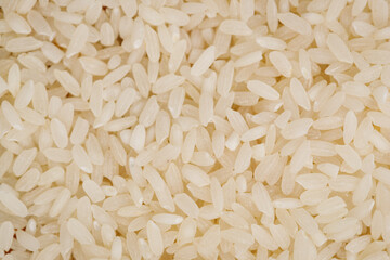 Long polished rice texture background. High quality photo