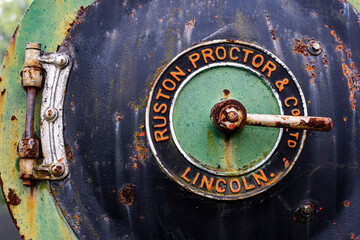 Closeup shot of rust an old locomotive