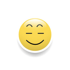 Feeling Comfortable emoticon, Vector and Illustration.