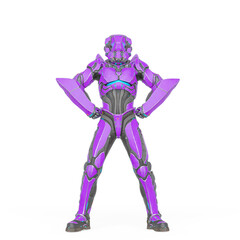 man in an armored nano tech suit is doing a power pose like a super hero