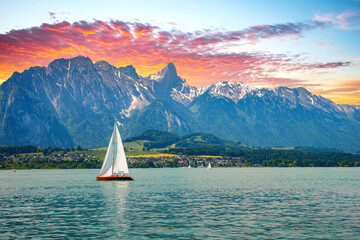 Thuner See in der Schweiz 