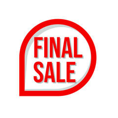 Final sale icon label sign symbol design vector