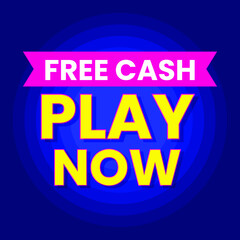 Fototapeta na wymiar Free cash games player banner template design vector