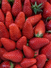 strawberries in a market