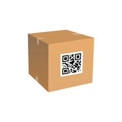 Delivery box with qr code