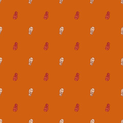 Boxing gloves seamless pattern. Vintage sport inventory background.