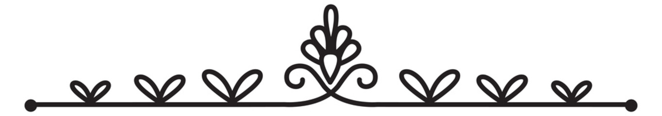 Ornate page header in doodle style. Decorative border