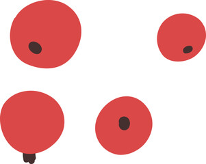 Red Berries Colored Illustration © Good Studio