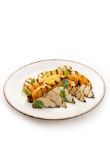 fruit slices oranges and apples