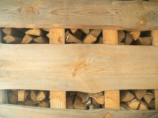 woodshed with firewood