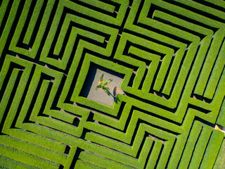 Top view of a Maze at Cave of Wonders on a sunny day