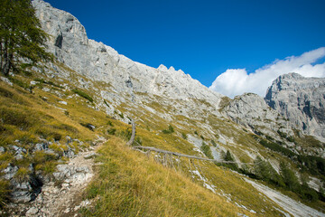 Fototapeta na wymiar Prisojnik mountain in Julian Alps, Slovenia, landscape
