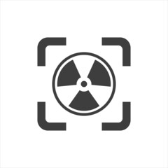 Radioactive vector icon. Nuclear bomb symbol. Danger icon. Linear style sign for mobile concept and web design. Radioactive and danger symbol logo illustration.