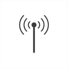 antenna icon on white background. transmitter antenna