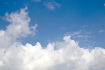 Naklejka na ściany i meble beautiful blue sky with white clouds