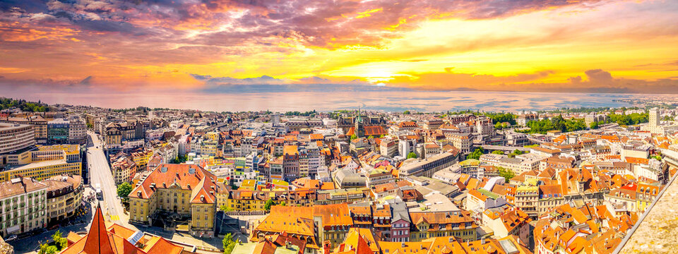 Lausanne, Genfer See, Ausblick