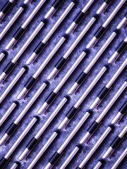 Very peri fountain pens background. Fountain pens pattern on black background