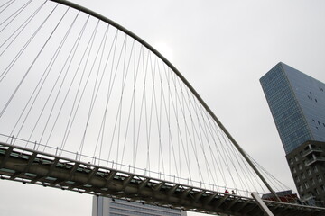 Fototapeta na wymiar Bridge over the estuary of Bilbao