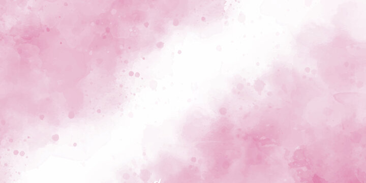 Abstract pink gradient blotched Japanese paper watercolor background with space for text. Brush pink grunge watercolor painted background image for graphic cover design, wallpaper, printing.  