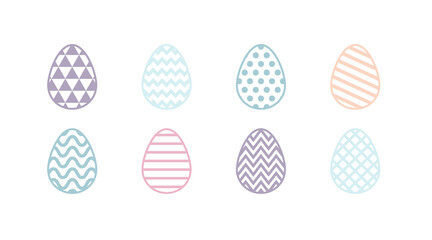 Design of Easter egg icons - set. Vector