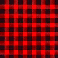 Black cage on red. Pattern . Factory textiles. red and white plaid fabric