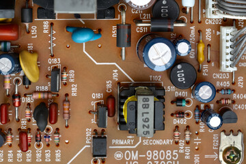 printed circuit board with components