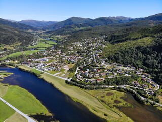 Norway summer drone view