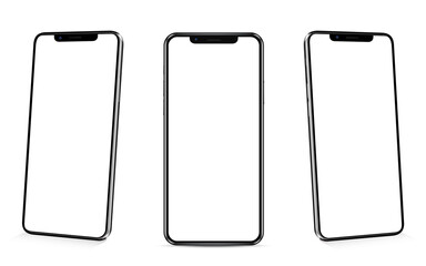 Realistic phone mockup. Smartphone blank screen, phone mockup.