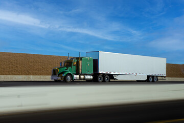 Semi Trucks on the Nevada Highway, USA. Trucking in Nevada , USA  