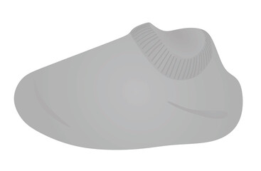Grey  baby sock. vector illustration