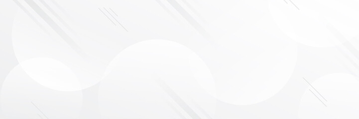 Abstract geometric white and gray on light silver gradient background. Modern banner design. Vector Illustration