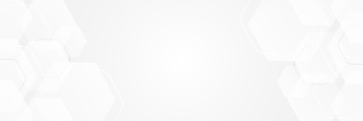 Abstract geometric white and gray on light silver gradient background. Modern banner design. Vector Illustration