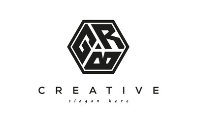 creative Three letters GRB square logo design