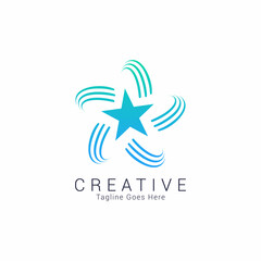 Luxury Star logo design template, Elegant Star logo design