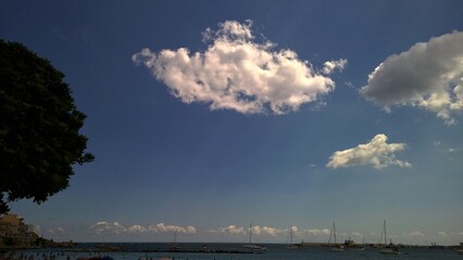 Italy: White clouds in the sky.