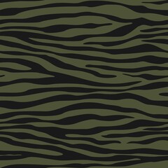 zebra vector pattern, khaki seamless background, fashion illustration © Sanvel