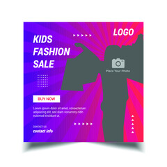 fashion sale social media post template, abstract square flyer templates