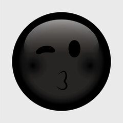 Fototapeta premium Vector emoji. Smiling face. Smile vector emoji. Happy emoticon. Cute emoticon isolated on white background.