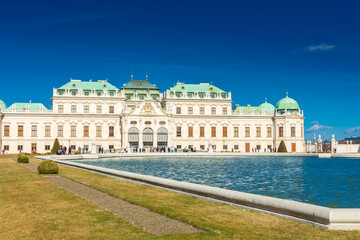 Fototapeta na wymiar The upper Belvedere palace of Vienna, Austria