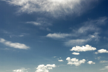 Normal daytime blue sky with white clouds