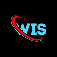 WIS logo. WIS letter. WIS letter logo design. Initials WIS logo linked with circle and uppercase monogram logo. WIS typography for technology, business and real estate brand. - obrazy, fototapety, plakaty