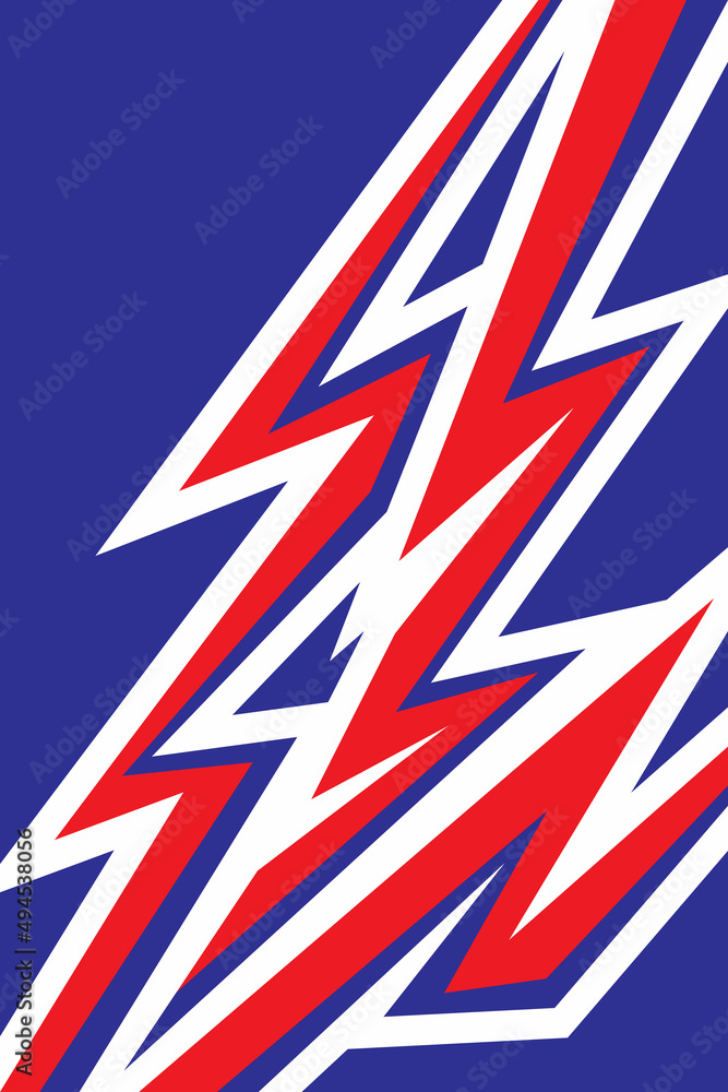 Poster abstract background with sharp and zigzag line pattern
