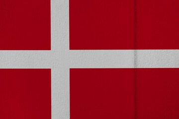Obraz premium Patriotic wooden background in colors of national flag. Denmark