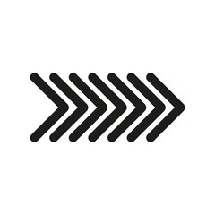 Obraz premium Arrow icons group. Set of black arrows symbols with blend effect. Chevron symbols. Vector isolated on white background.