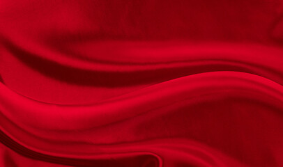 Black red satin dark fabric texture luxurious shiny that is abstract silk cloth background with patterns soft waves blur beautiful.
